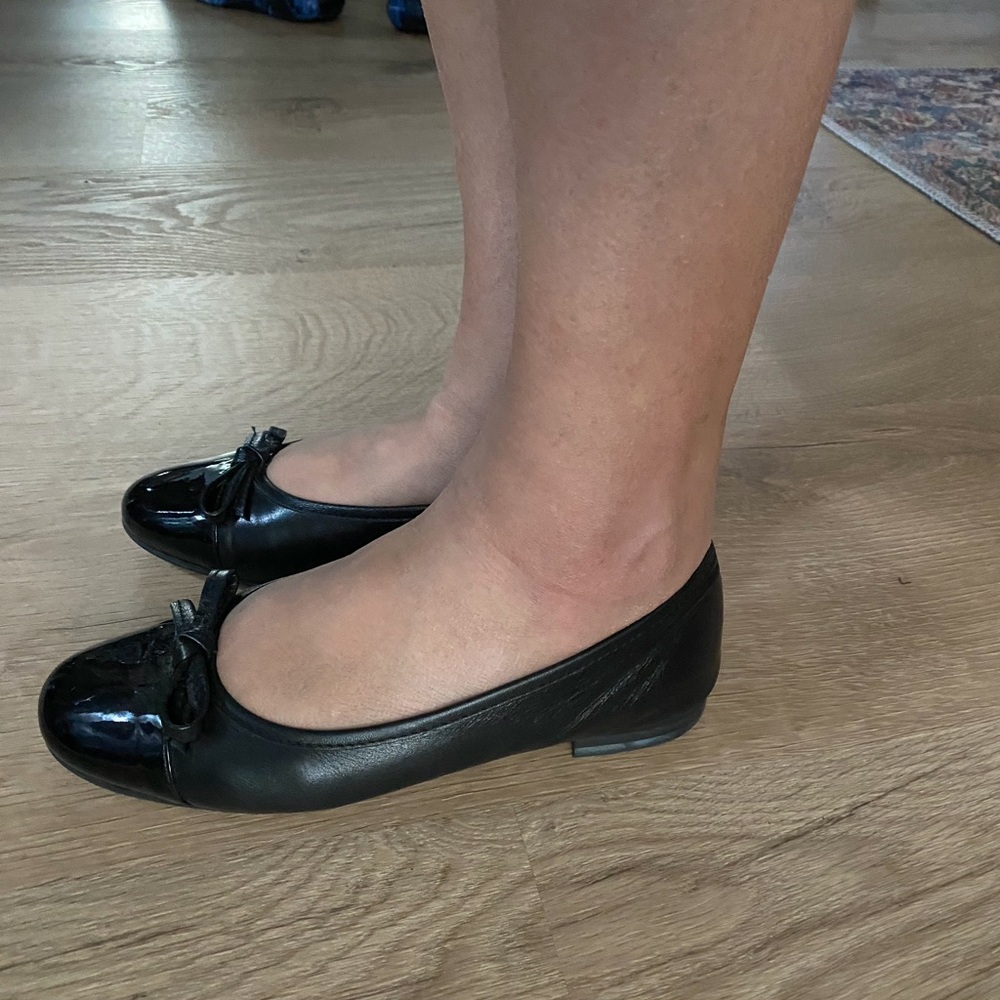 Ferca 81 Italy leather cap toe ballet flat black 6 - Picture 3 of 3